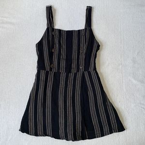 Anthropologie Sadie & Sage Black Striped Skort Romper